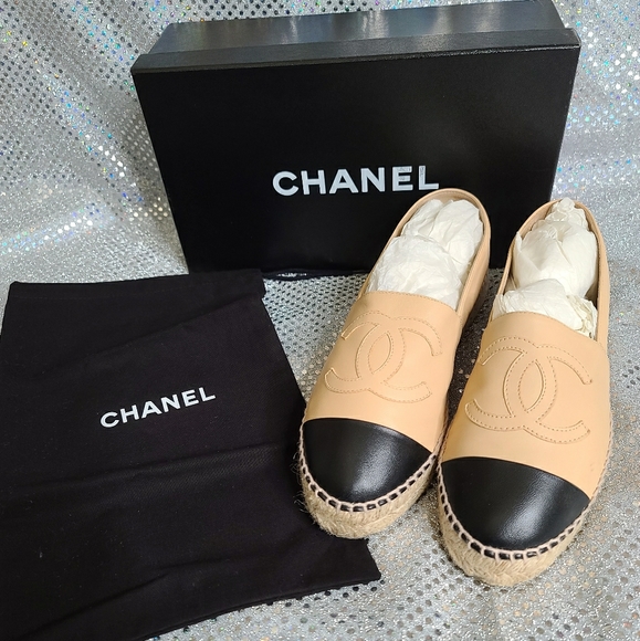 chanel espadrilles poshmark